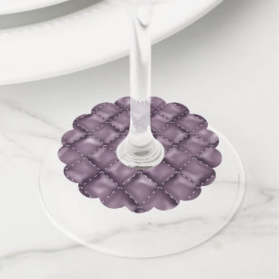 Etiqueta Para Copas De Vino Textura de cuero brillante