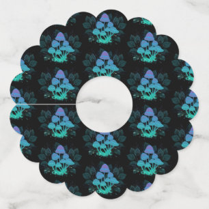 Etiqueta Para Copas De Vino Toadstools en Bushes