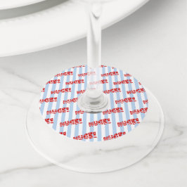 Etiqueta Para Copas De Vino Trump ENORME Celebración Fiesta de la cena