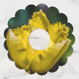 Etiqueta Para Copas De Vino Tulip amarillo