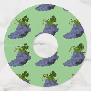 Etiqueta Para Copas De Vino Uvas de vino morado