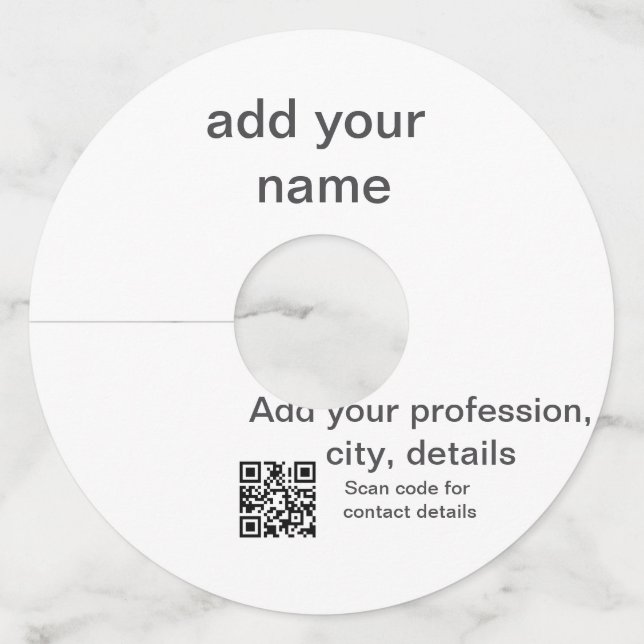 Etiqueta Para Copas De Vino Verde mínimo simple añadir el nombre de texto esca (Anverso)