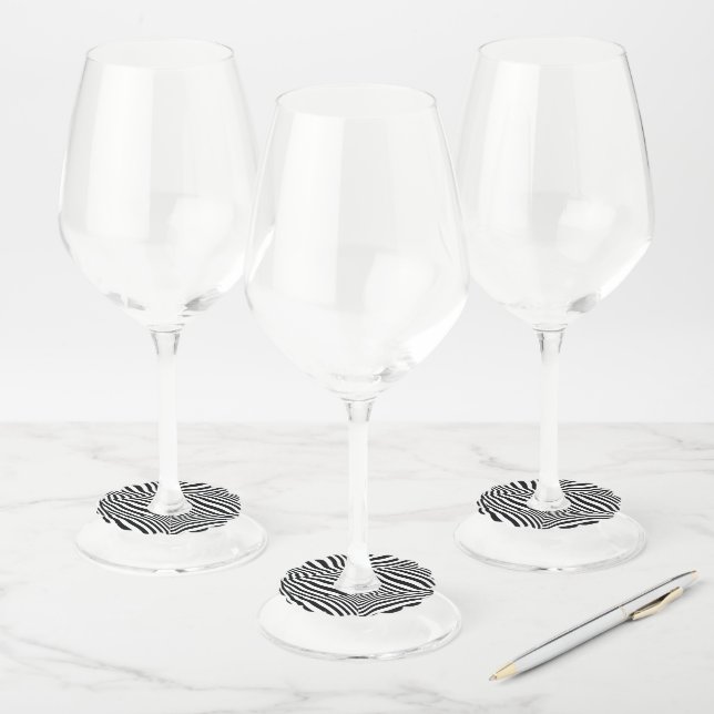 Etiqueta Para Copas De Vino Vieira de Cebra (Set)