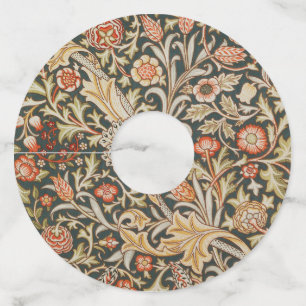 Etiqueta Para Copas De Vino William Morris Trent Garden Flower Classic Botanic