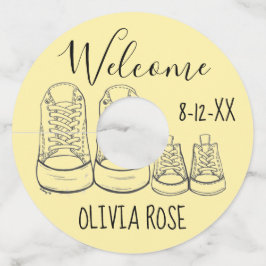 Etiqueta Para Copas De Vino Zapatos grandes Zapatos bebés Ducha Bautismo Chris