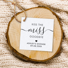 Etiqueta para despedida de soltera Kiss the Miss G