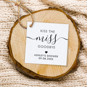 Etiqueta para despedida de soltera Kiss the Miss G