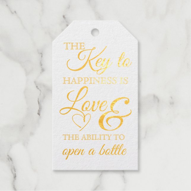 Etiqueta para el favor de clave (Anverso)