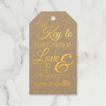 Etiqueta para el favor de clave