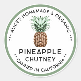 Etiqueta para enlatado de chutney de piña