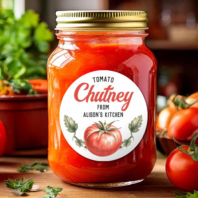 Etiqueta para enlatado de Chutney de Tomate Casero (Subido por el creador)