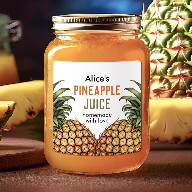 Etiqueta para enlatado de mermelada de piña (Subido por el creador)
