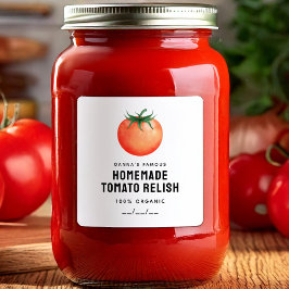 Etiqueta para enlatado de salsa de tomate con dise