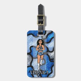 Etiqueta para equipaje Bailarín Camuflaje Azul #2