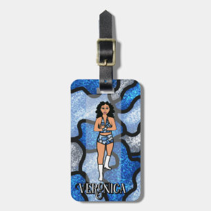 Etiqueta para equipaje Bailarín Camuflaje Azul #2