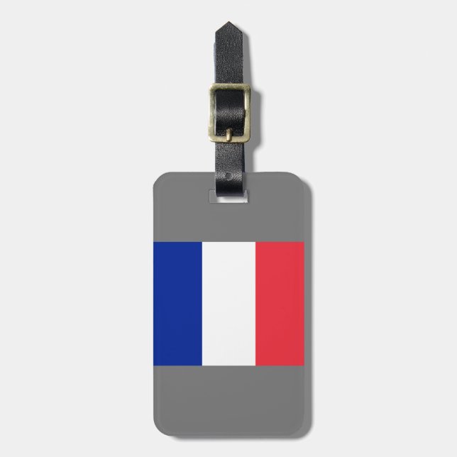 Etiqueta para equipaje de bandera francesa (Frente Vertical)