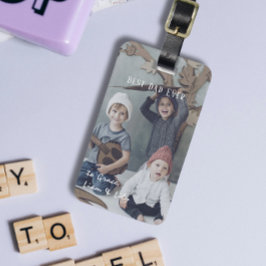 Etiqueta para Equipaje de Foto del Mejor Papá del