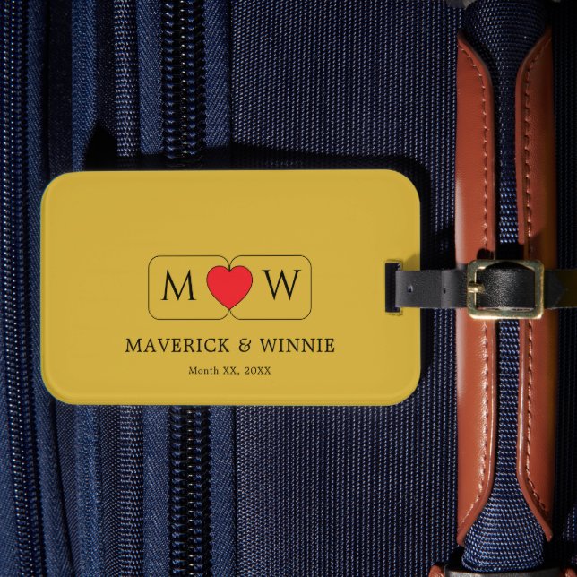 Etiqueta para equipaje de novia perfecta para rega (Anverso In Situ 4)