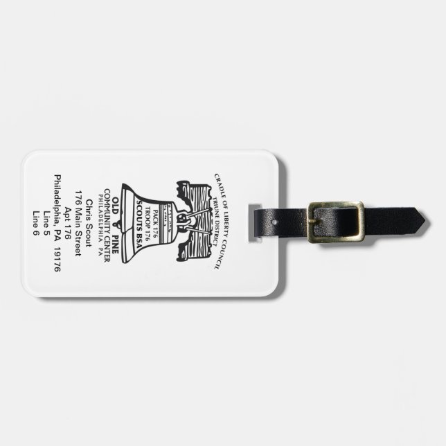 Etiqueta para equipaje - Estilo B (Personalizada) (Frente Horizontal)