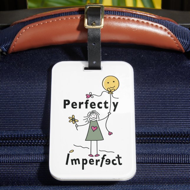 Etiqueta para equipaje Perfectamente Imperfecto 1C (Anverso In situ 2)