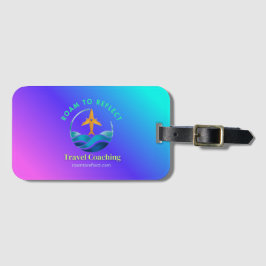 Etiqueta para equipaje Roam to Reflect morada y az