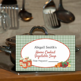 Etiqueta para frascos de verduras para conservas d