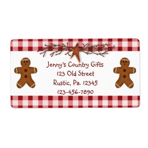 Etiqueta para hombres de pan de jengibre