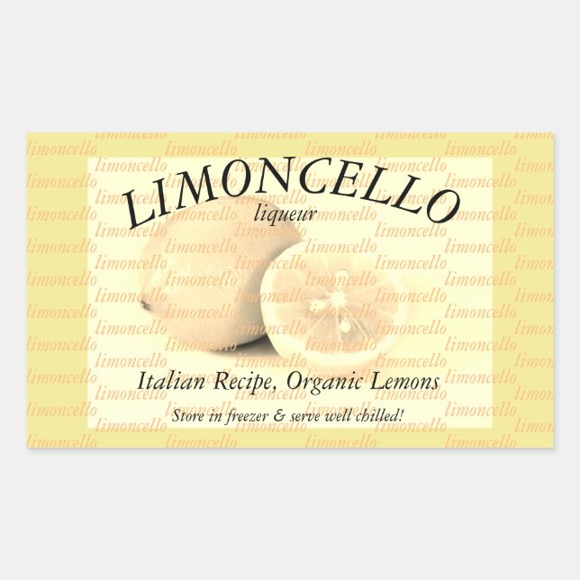 Etiqueta para Limoncello (Anverso)
