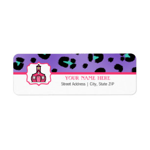 Etiqueta para los profesores - estampado leopardo