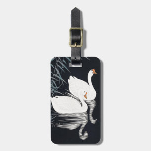 Etiqueta Para Maletas 葦 に ガ ウ ョ, 古 Goose Blanco, Koson, Ukiyo-e
