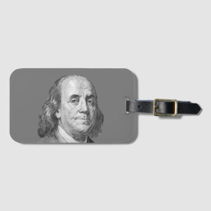 Etiqueta Para Maletas 100 dólares, Benjamin Franklin