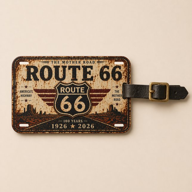Etiqueta Para Maletas 100th Anniversary Mother Road 66 (Subido por el creador)