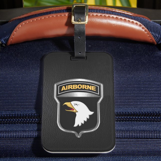Etiqueta Para Maletas 101st Airborne Division  (Anverso In situ 2)
