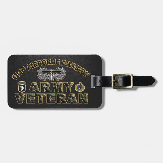 Etiqueta Para Maletas 101st Airborne Division  (Frente Horizontal)