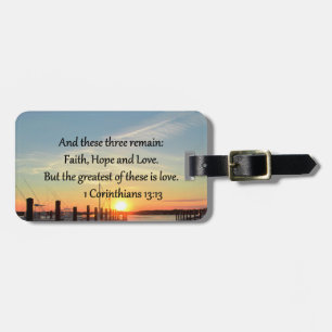ETIQUETA PARA MALETAS 1 CORINTHIANS 13 SUNSET DISEÑN