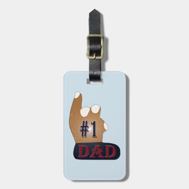 Etiqueta Para Maletas #1 Dad Ebony Teak (Frente Vertical)