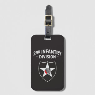 Etiqueta Para Maletas 2ª placa de revisión de la División de Infantería