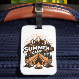 Etiqueta Para Maletas 2024 Campamento de Verano Vacaciones de Camping de