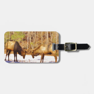 Etiqueta Para Maletas 2~ dos toros en la nieve