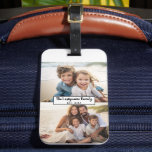 Etiqueta Para Maletas 2 Nombre de familia de Collage de fotos - Imágenes<br><div class="desc">Utiliza hasta dos fotos horizontales o selfie para crear un regalo único y personal. Si necesita ajustar las imágenes,  haga clic en la herramienta personalizar para realizar cambios.</div>