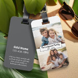 Etiqueta Para Maletas 2 Nombre de familia de Collage de fotos - Imágenes<br><div class="desc">Utiliza hasta dos fotos horizontales o selfie para crear un regalo único y personal. Si necesita ajustar las imágenes,  haga clic en la herramienta personalizar para realizar cambios.</div>