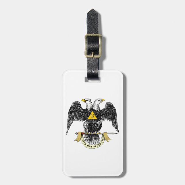 Etiqueta Para Maletas 32nd Degree Scottish Rite Double Headed Eagles (Frente Vertical)