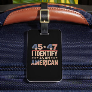 Etiqueta Para Maletas 45 47 Me Identifico Como Un Trump Presidente Estad