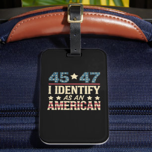 Etiqueta Para Maletas 45 47 Me Identifico Como Una Bandera Estadounidens