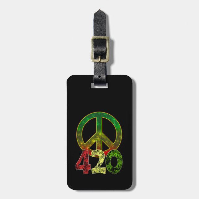 Etiqueta Para Maletas 4 20 Paz (Frente Vertical)