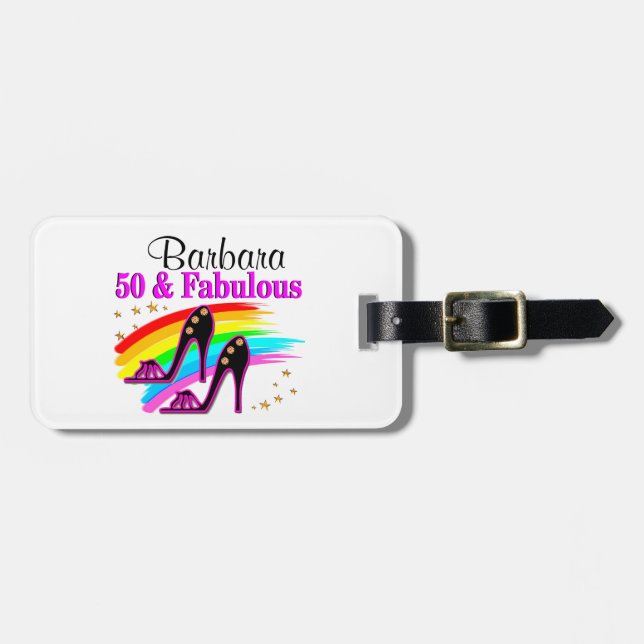 ETIQUETA PARA MALETAS 50, FOXY Y FABULOSO (Frente Horizontal)