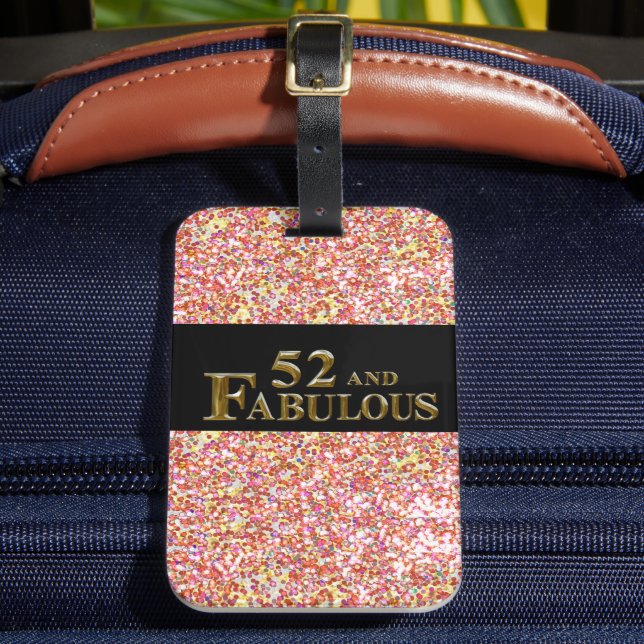 Etiqueta Para Maletas 52 cumpleaños (Anverso In situ 2)