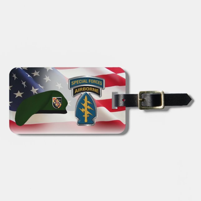 Etiqueta Para Maletas 5.º Grupo de Fuerzas Especiales (Frente Horizontal)