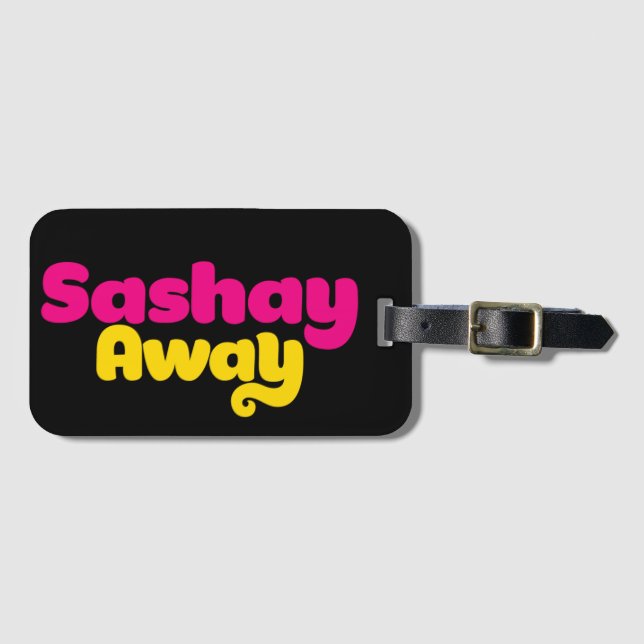 Etiqueta Para Maletas A Sashay. (Anverso horizontal)