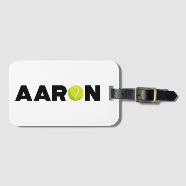 Etiqueta Para Maletas Aaron Tennis (Anverso horizontal)